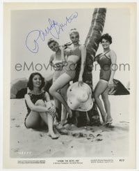 6s485 PAULA PRENTISS signed 8.25x10.25 still 1961 in swimsuit w/sexy co-stars in Where The Boys Are!