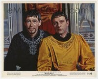 6s494 PETER O'TOOLE signed color 8x10 still 1964 close up with Richard Burton from Becket!