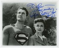 6s912 PHYLLIS COATES signed 8x10 REPRO still 1980s as Lois Lane with George Reeves from Superman!