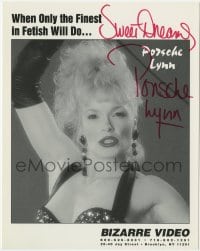 6s653 PORSCHE LYNN signed 8x10 publicity still 1990s when only the finest in fetish will do!