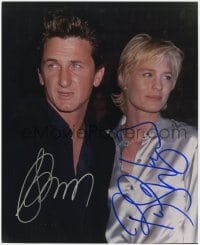 6s953 SEAN PENN/ROBIN WRIGHT signed color 8x9.75 REPRO still 2000s former Hollywood husband & wife!