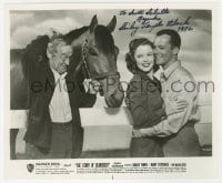 6s959 SHIRLEY TEMPLE signed 8.25x9.75 REPRO still 1982 w/ Fitzgerald & McAllister in Story of Seabiscuit!