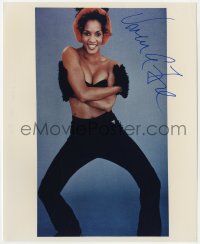 6s991 VIVICA A. FOX signed color 8x9.75 REPRO still 1990s full-length smiling in skimpy outfit!