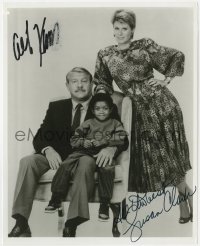 6s994 WEBSTER signed 8x10 REPRO still 1990s by BOTH Susan Clark AND Alex Karras!