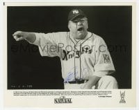 6s598 WILFORD BRIMLEY signed 8x10 still 1984 close up in baseball uniform from The Natural!