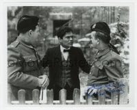 6s996 WILLIAM JANNEY signed 8x10 REPRO still 1980s with Laurel & Hardy in Bonnie Scotland!