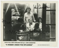 6s603 WOMAN UNDER THE INFLUENCE signed 8x10 still 1974 by BOTH John Cassavetes AND Gena Rowlands!