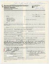 6s017 MARTIN SHORT signed contract 1982 appearing on Late Night with David Letterman for $544.75!