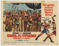 6s051 DUEL OF THE TITANS signed LC #3 1963 by Steve Reeves, who signed over his border image!