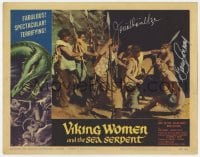 6s075 VIKING WOMEN & THE SEA SERPENT signed LC #4 1958 by BOTH Gary Conway AND Jonathan Haze!