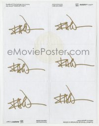 6s125 FRANK DARABONT signed 9x11 label sheet 2000s with six signatures on six different labels!