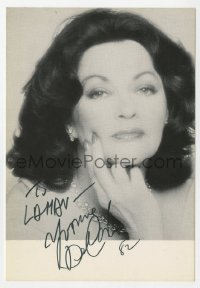 6s132 YVONNE DE CARLO signed 5x7 publicity photo 1982 still pretty much later in her career!