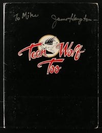 6s102 JAMES HAMPTON signed presskit 1987 he was Uncle Harold in Teen Wolf Too!