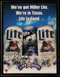 6s130 JAY NOVACEK signed program 1996 the Dallas Cowboys star endorsing Miller Lite beer!