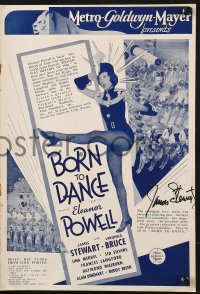 6s095 BORN TO DANCE signed English pressbook 1940 by James Stewart, great images w/ Eleanor Powell!