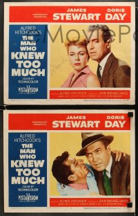6s036 MAN WHO KNEW TOO MUCH 8 LCs 1956 one signed by Doris Day, who's with James Stewart, Hitchcock!
