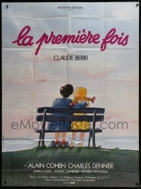 6t813 FIRST TIME French 1p 1976 Claude Berri's La Premiere Fois, great art by Blachon!
