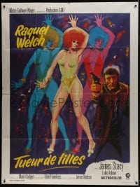6t814 FLAREUP French 1p 1971 different art of sexy Raquel Welch with afro, different & rare!