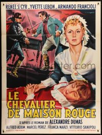 6t826 GLORIOUS AVENGER French 1p 1953 different art of Renee Saint-Cyr, Alexandre Dumas story!