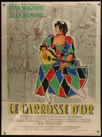 6t828 GOLDEN COACH French 1p 1952 Jean Renoir's Le carrosse d'or, Hurel art of Anna Magnani, rare!