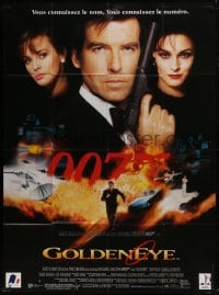 6t829 GOLDENEYE French 1p 1995 Pierce Brosnan as secret agent James Bond 007, cool montage!