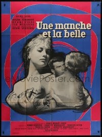 6t862 KISS FOR A KILLER white title French 1p 1957 Mylene Demongeot, Henri Vidal, Rene Peron art!