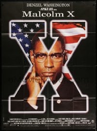 6t891 MALCOLM X French 1p 1992 directed by Spike Lee, different c/u of Denzel Washington!