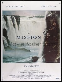 6t898 MISSION French 1p 1986 Robert De Niro, Jeremy Irons, cool waterfall artwork!