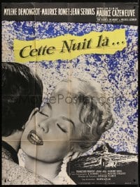 6t908 NIGHT HEAT style A French 1p 1958 Cette nuit-la, great close up of beautiful Mylene Demongeot!