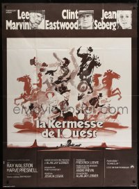 6t918 PAINT YOUR WAGON French 1p 1970 Clint Eastwood, Lee Marvin, Jean Seberg, different art!