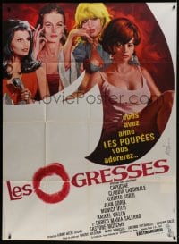 6t930 QUEENS French 1p 1967 Mascii art of sexy Capucine, Cardinale, Raquel Welch & Monica Vitti!