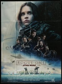 6t940 ROGUE ONE French 1p 2016 A Star Wars Story, Felicity Jones, top cast montage, Death Star!
