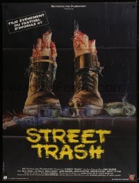 6t962 STREET TRASH French 1p 1987 completely different gruesome artwork of severed feet in boots!