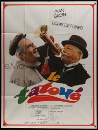 6t968 TATTOOED ONE French 1p 1968 great close up of Jean Gabin with horn & Louis de Funes!