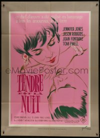 6t969 TENDER IS THE NIGHT French 1p 1961 Grinsson art of Jennifer Jones & Jason Robards Jr.!