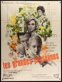 6t977 TIME OUT FOR LOVE French 1p 1963 Bourduge art of Jean Seberg, Micheline Presle & top cast!