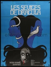 6t982 TWINS OF EVIL French 1p 1972 cool completely different Bacha art of female vampires!