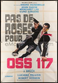 6t705 OSS 117 - DOUBLE AGENT French 2p 1968 art of spy John Gavin by Symeoni, Murder For Sale!