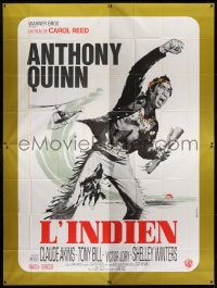 6t688 FLAP French 4p 1970 Native American Anthony Quinn, cool different art by Marty!