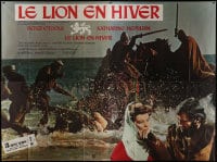 6t694 LION IN WINTER French 4p 1969 Katharine Hepburn, Peter O'Toole as Henry II, different!