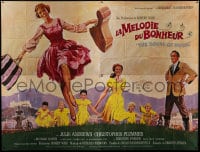 6t697 SOUND OF MUSIC French 4p 1966 Rodgers & Hammerstein, art of Julie Andrews, TODD-AO, rare!