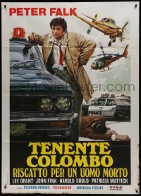 6t210 COLUMBO RANSOM FOR A DEAD MAN Italian 1p 1978 cool artwork of detective Peter Falk!