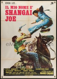6t222 DRAGON STRIKES BACK Italian 1p 1972 Il mio nome e Shanghai Joe, cool kung fu western art!
