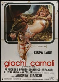 6t227 EXCITING LOVE GIRLS Italian 1p 1983 Giochi carnali, Crovato art of rape victim Sirpa Lane