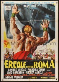 6t238 HERCULES AGAINST ROME Italian 1p 1964 Casaro art of strongman Sergio Ciani vs entire army!