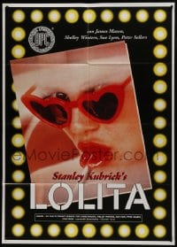6t257 LOLITA Italian 1p R1980s Stanley Kubrick, sexy Sue Lyon with heart sunglasses & lollipop!