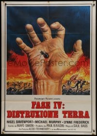 6t275 PHASE IV Italian 1p 1977 great art of ant crawling out of hand, directed by Saul Bass, rare!