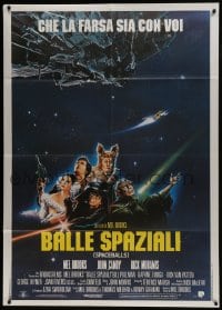 6t291 SPACEBALLS Italian 1p 1987 Mel Brooks Star Wars spoof, Alvin art of Candy, Pullman & cast!