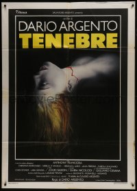 6t303 TENEBRE Italian 1p 1982 Dario Argento giallo, creepy artwork of dead female victim!