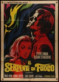 6t309 TRIP Italian 1p 1968 written by Jack Nicholson, different Casaro art of Fonda & Strasberg!